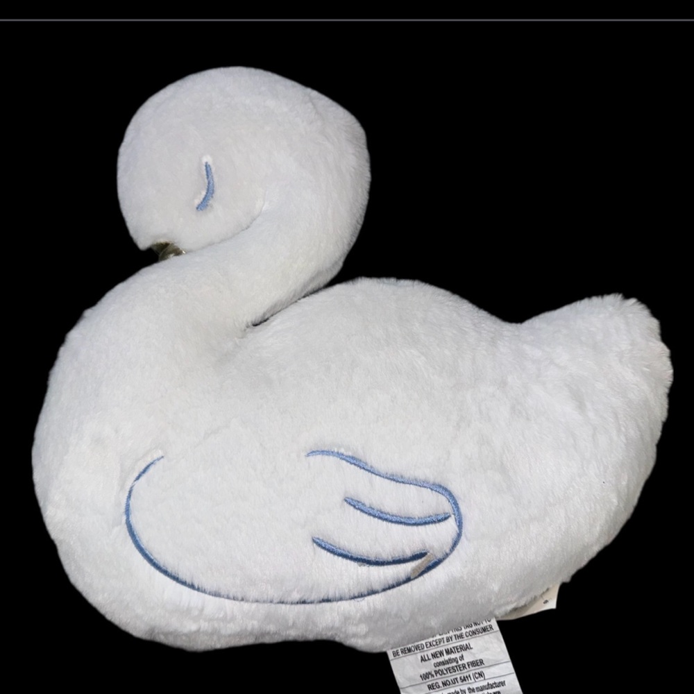 White Swan Plush Pillow